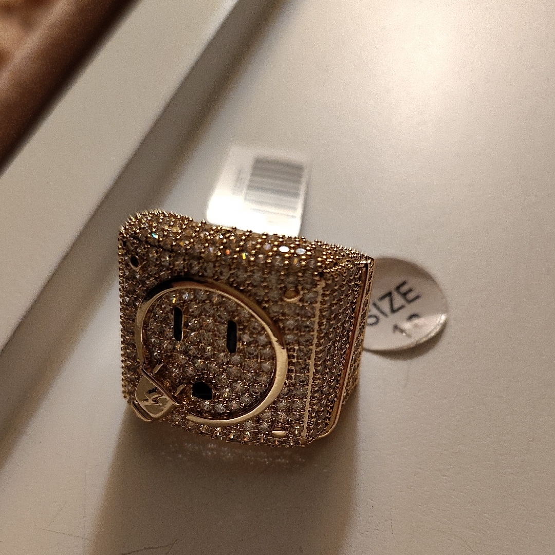 Gold Plug Design Statement Ring